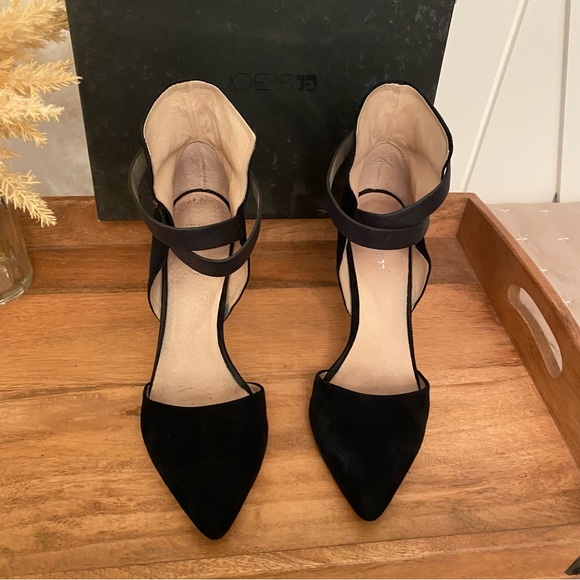 Joe’s Jeans LANEY ankle wrap  in Black with pointed toe - Picture 7 of 14